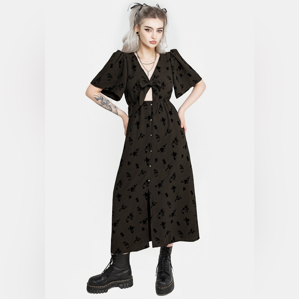 Disturbia Black Floral Maxi Dress
